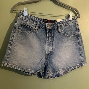 VTG Y2K Union Bay LTD Size 9 Juniors Denim Jean Shorts Light Blue Wash Distress